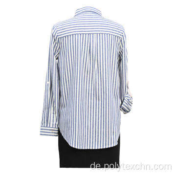 Damen gewebtes Baumwoll-YD-Streifen-Oxford-Hemd